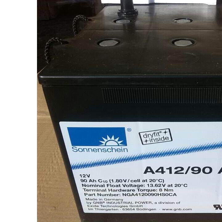 德国阳光铅酸蓄电池 A412/90A 12V90AH12V储能电瓶电力设备电源等