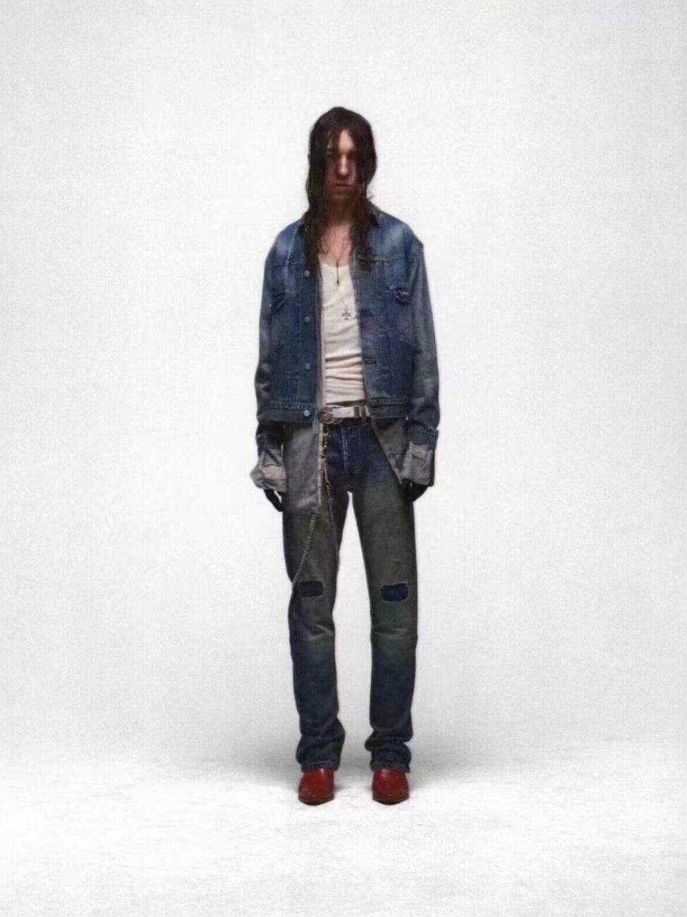 ERDS MELANCHOLY RICH II ERD24SS SPRING|SUMMER BLUE WATER-PATCH JEANS