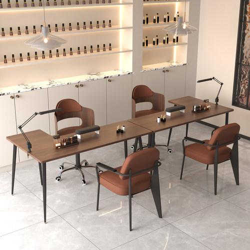 新款转角美甲桌椅组合套装美甲桌