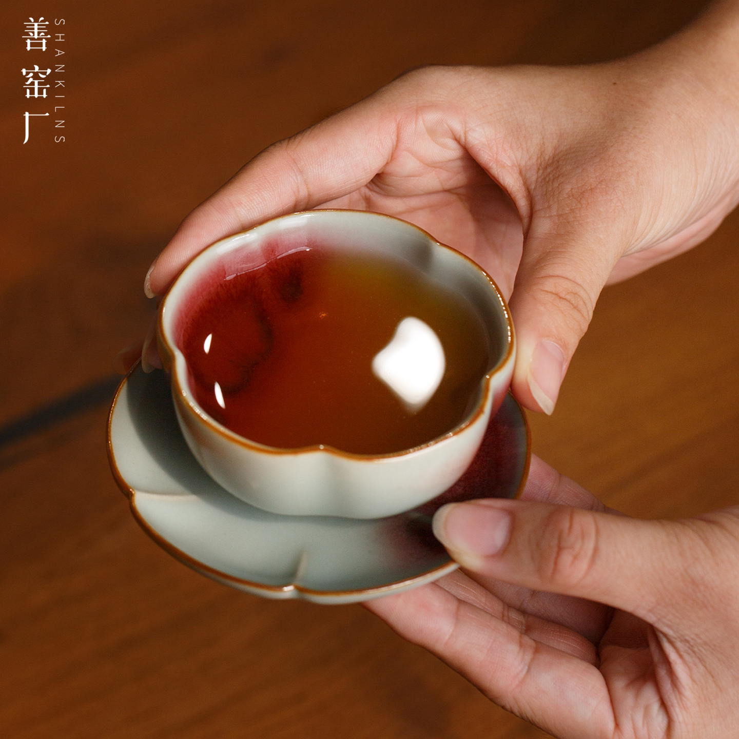 善窑厂全手工汝瓷原矿玛瑙入釉