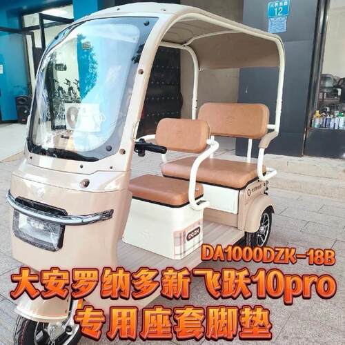 大安罗纳多新飞跃10PRO自带棚三轮专用座套脚垫坐垫DA1000DZK-18B