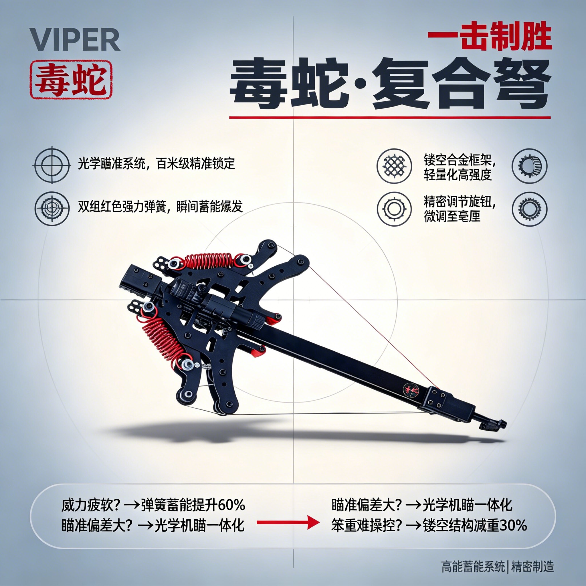 2026新款复合弓成年人专用斑鸠王子驽箭枪式高精度弹弓打山鸡专用