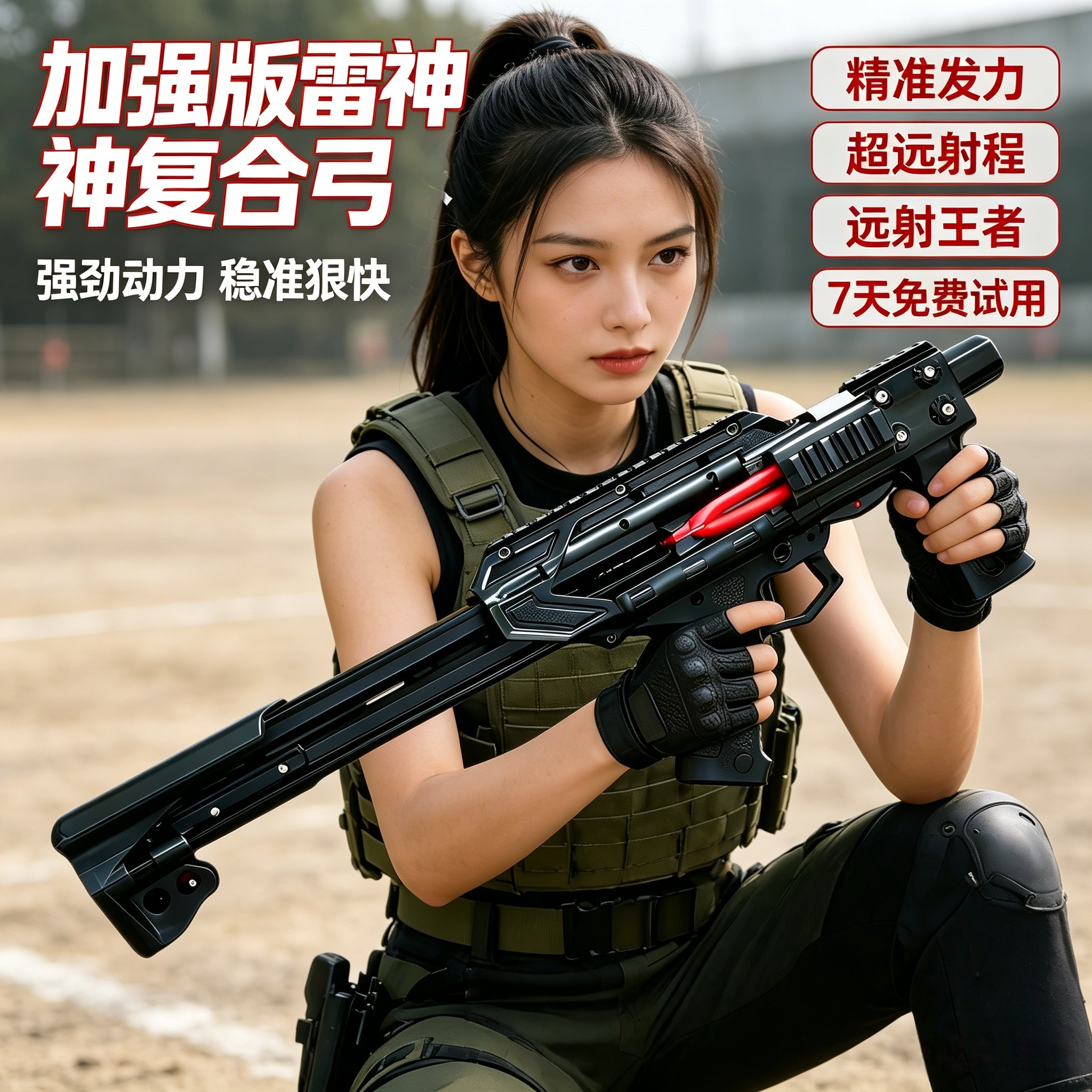 新款雷神弹弓钢珠户外活动精准射击8.5mm成年人用弹弓打山鸡专用.