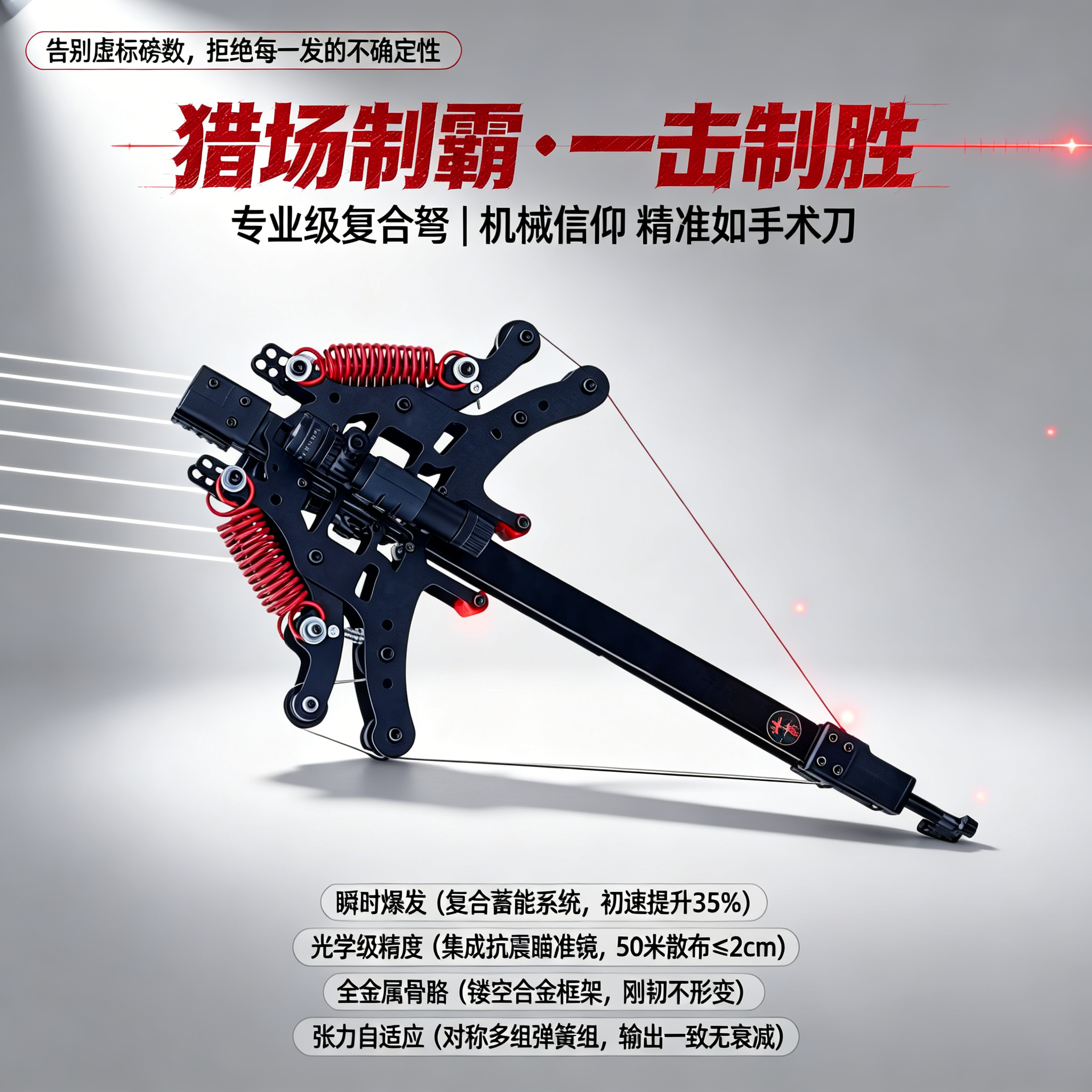 新款高精准复合弓毒蛇二代复合弓40连发户外全新升级加装堡垒渔轮