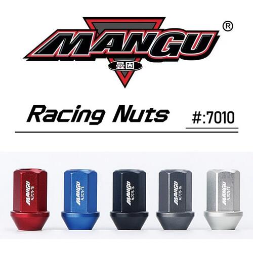 MANGU曼固7010锻造铝合金40mm改装轮毂螺母轮圈螺丝M12/M14耐风炮