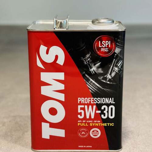 日版TOMS高性能5W-30全合成机油5w30日本进口4L铁罐装LSPI