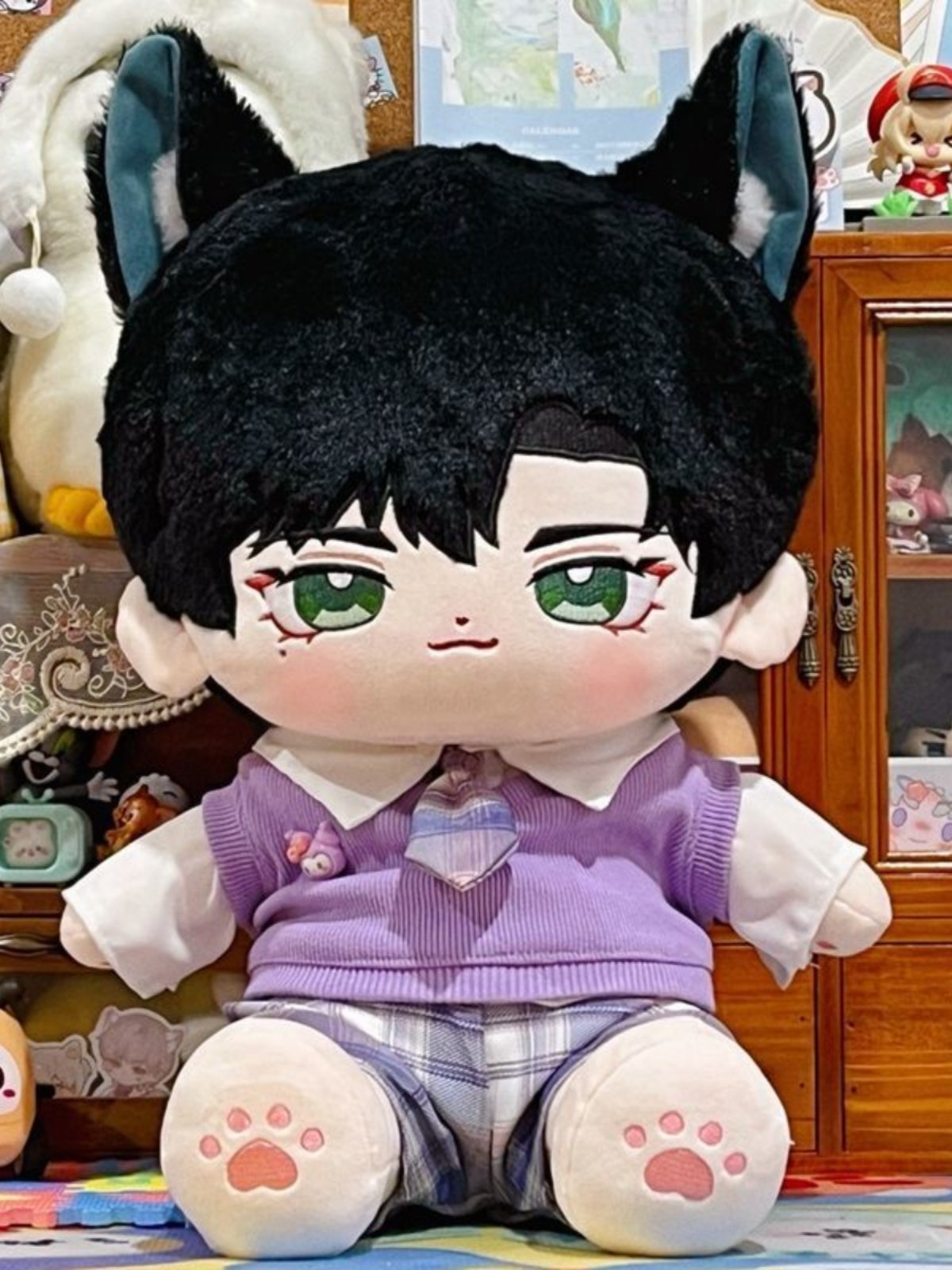 棉花娃娃官方正品光与夜之恋萧逸属性萧大逸40cm坐姿玩偶公仔正版