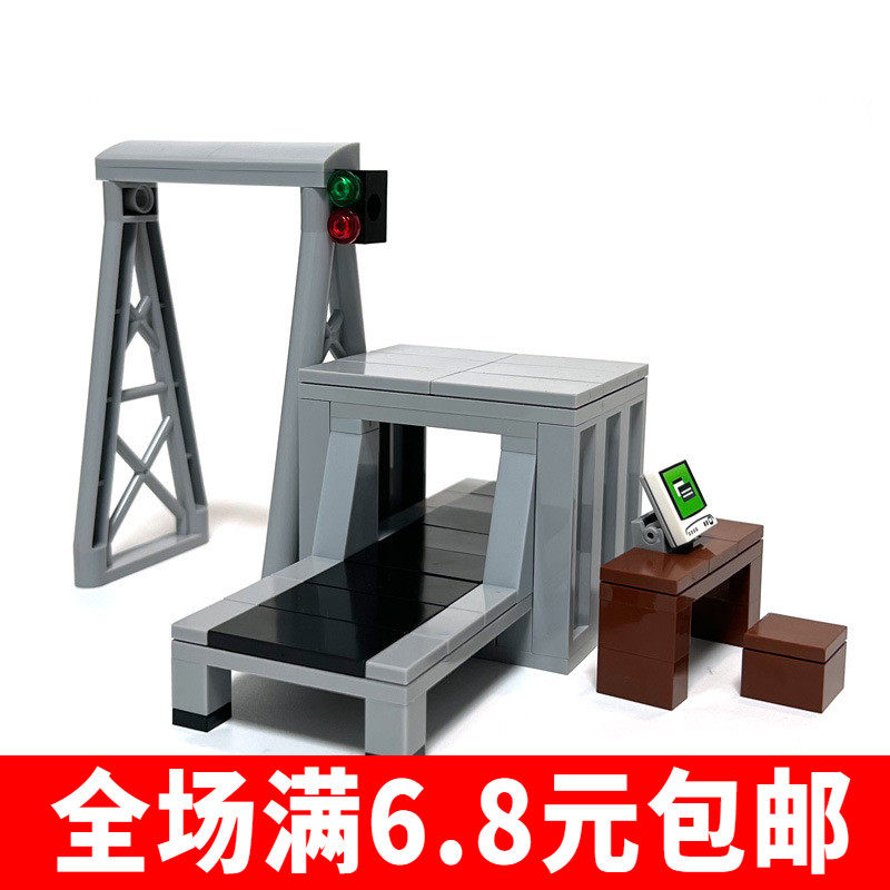 安检机积木飞机场高铁站列车火车站全身检查机电脑moc拼装玩具