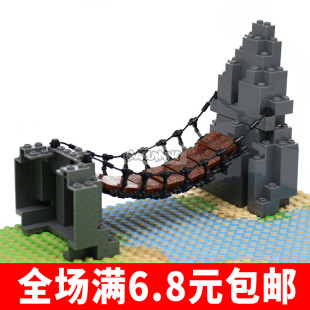 6082 锁链桥 6083 铁索桥 吊桥 建筑 兼容国产小颗粒MOC积木2431