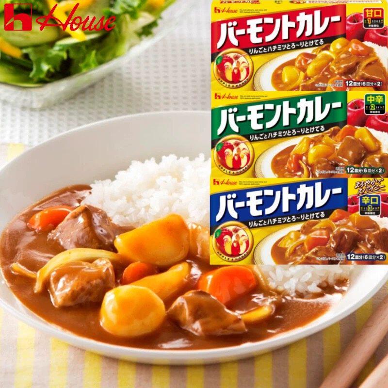 日本进口好侍苹果咖喱块浓缩调味汤料家用微辣甘口原味日式料理 - 实物图