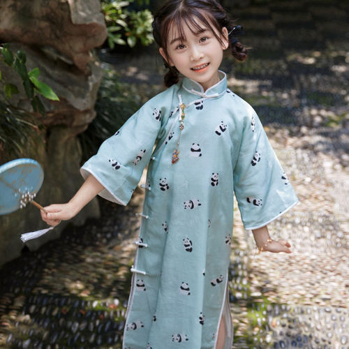 朝奈新款女童新中式旗袍