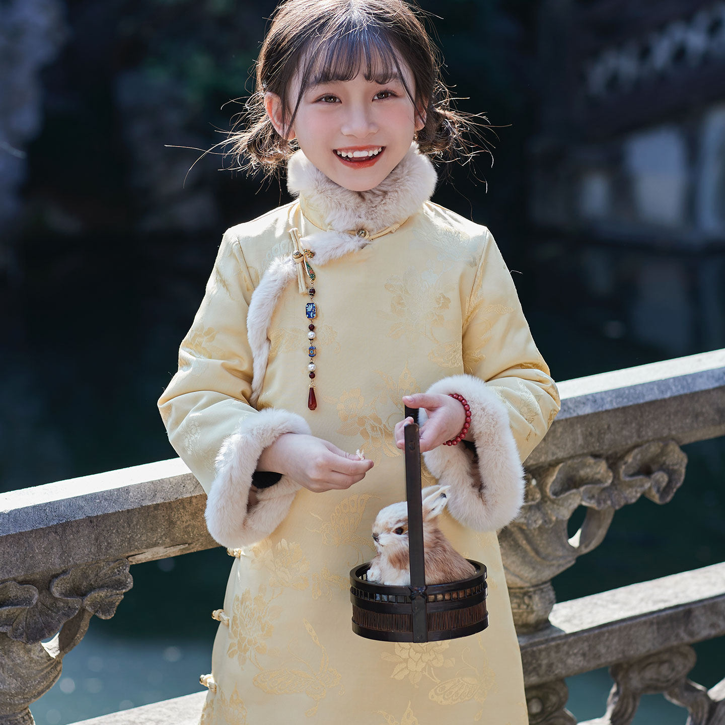 真兔毛全开襟儿童旗袍中国风女童拜年服民国风中国风外套新中式,童装/婴儿装/亲子装,旗袍,淘宝优惠券,粉丝福利购,淘宝优惠卷