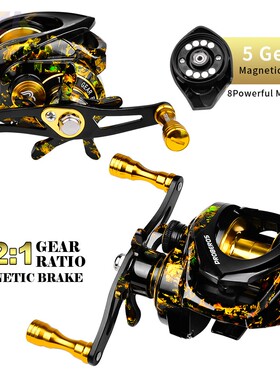 金属水滴轮3+1BB路亚轮鱼线轮7.2:1渔线轮打黑海钓轮渔轮渔具高f4