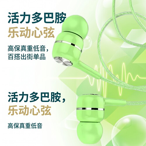 适用于小米华为系列有线耳机带麦type入耳式舒适耐用通话通用耳机