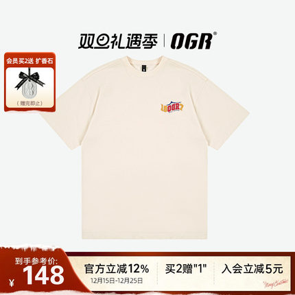 【OGR×1807联名】男女同款T恤夏季白色