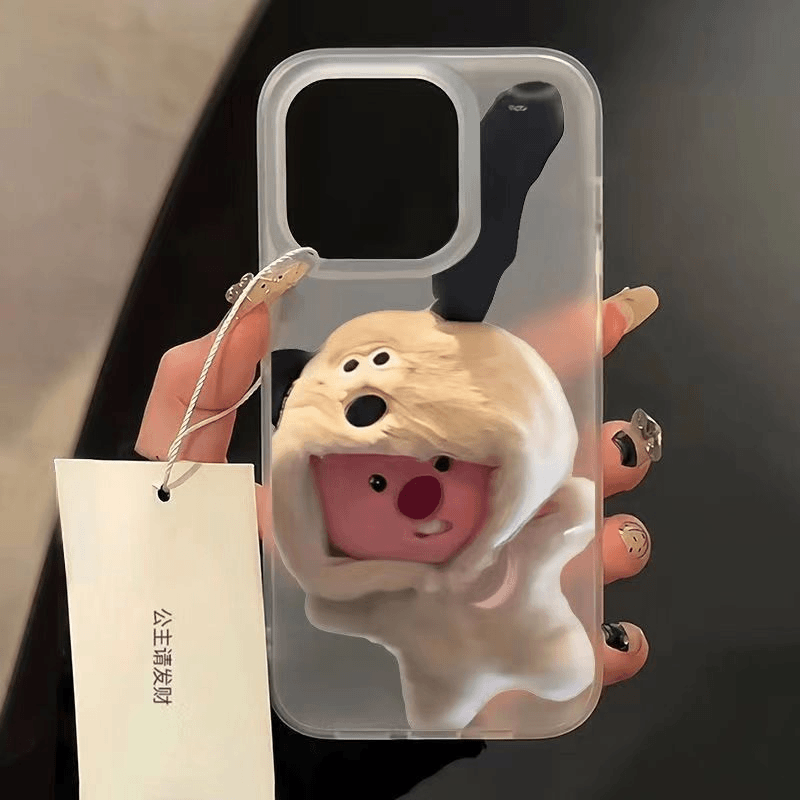 焱焱飞天露比loopy适用苹果15手机壳16大孔iphone14promax小海狸loppy13可爱12mini秋冬款11新款x套8plus男女