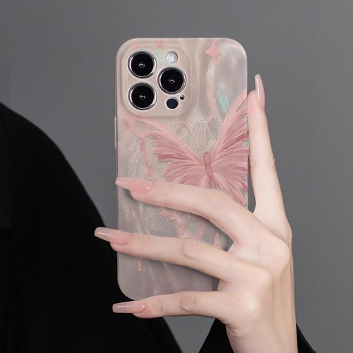 焱焱粉色蝴蝶适用于iphon