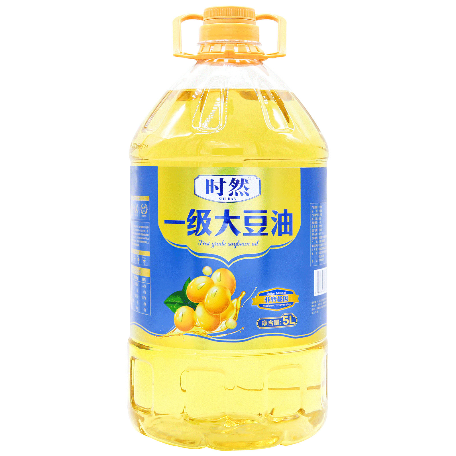 时然东北豆油一级大豆油5L/桶非转基因食用油包邮图片