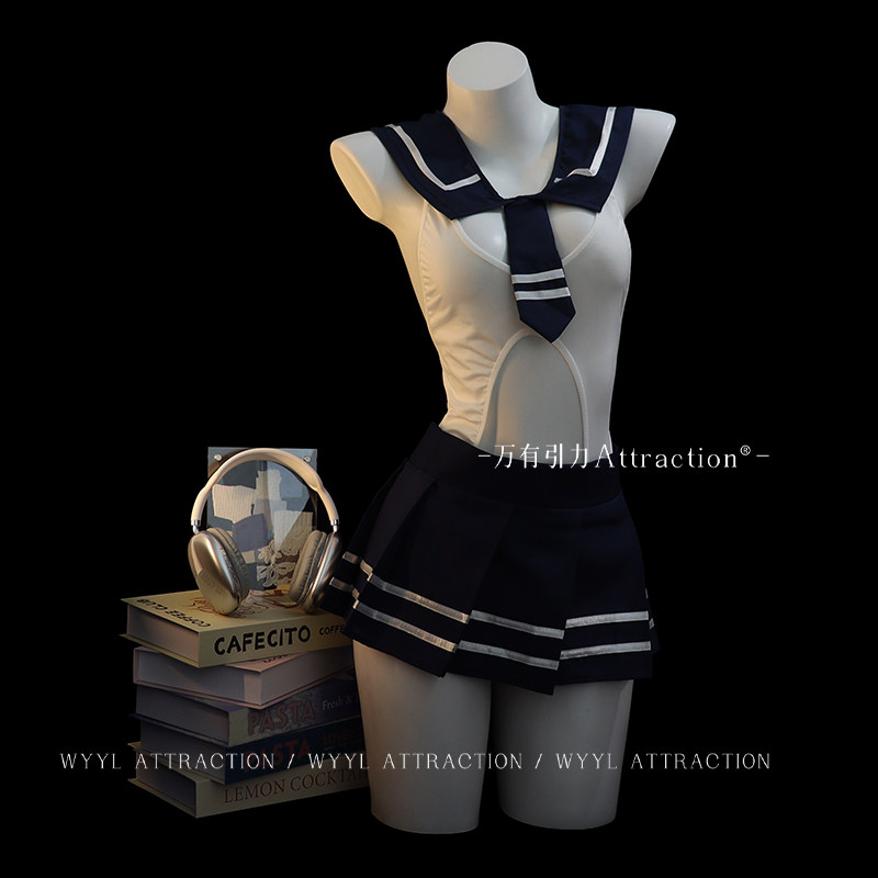 吸引力「夜夜香」JK水手服约会战袍睡衣情趣套装制服qqny诱惑内衣