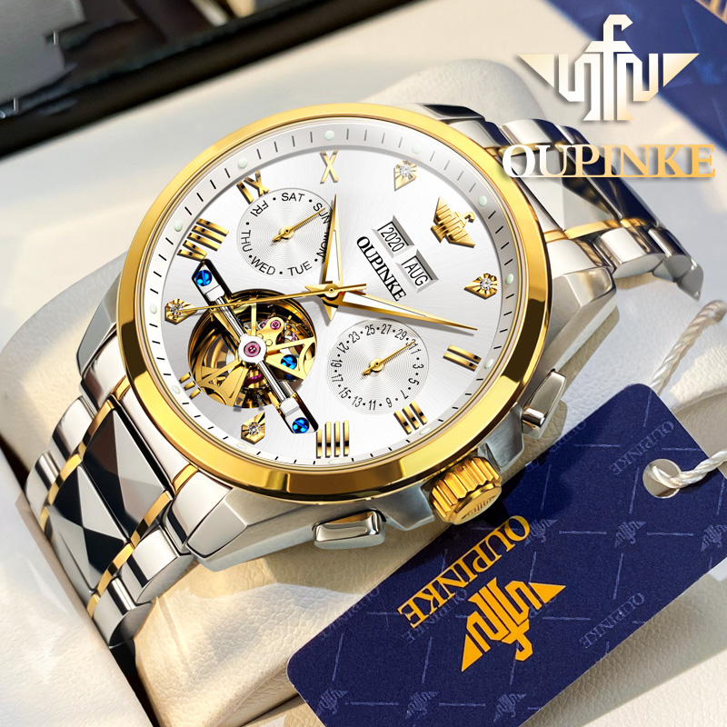 瑞士认证正品牌镂空手表男机械表