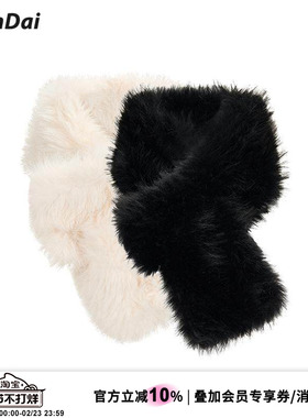 HiimDai 环绕冬日 自带氛围感 亲肤软糯 百搭显瘦环保毛绒围脖