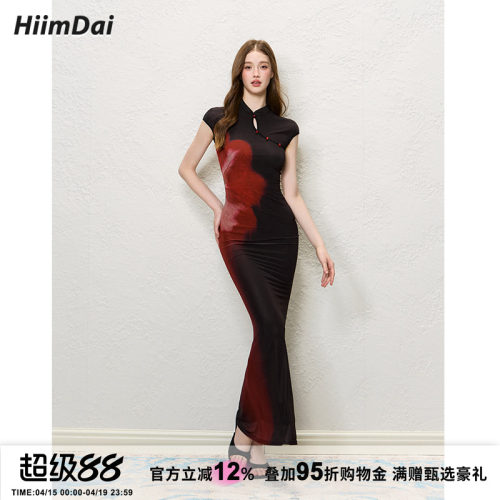 新中式旗袍裙HiimDai修身连衣裙
