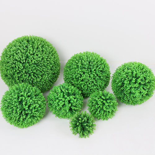 仿真草球绿植物球形装饰花球吊饰米兰球吊顶橱窗摆件造景圆形吊花 - 封面