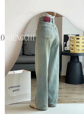 MIAOSHENGCHI定制高个子175加长版牛仔裤女夏高腰显瘦窄版直筒裤