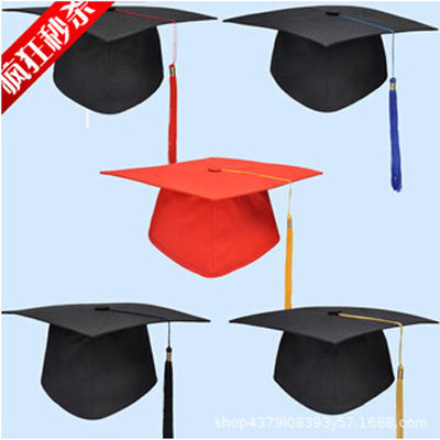 学士帽  成人礼帽 校长帽导师硕士帽学位帽现货