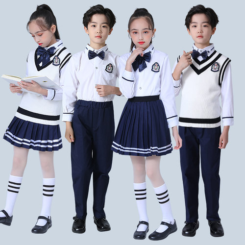 秋冬儿童中小学生校服诗歌朗诵