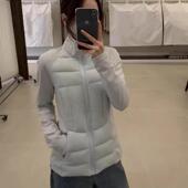 彧言 2025秋冬休闲瑜伽90绒羽绒服女短款 立领轻薄保暖白鸭绒外套