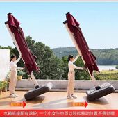 户外遮阳伞庭院伞露台阳台摆摊大太阳伞别墅花园室外灯条珠罗马伞