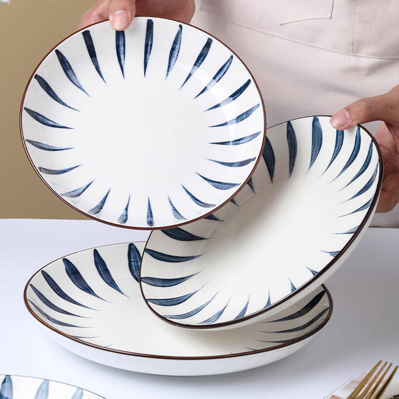 圆盘新骨瓷网红牛排盘深盘