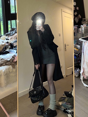 西装外套长款西服秋冬宽松小个子