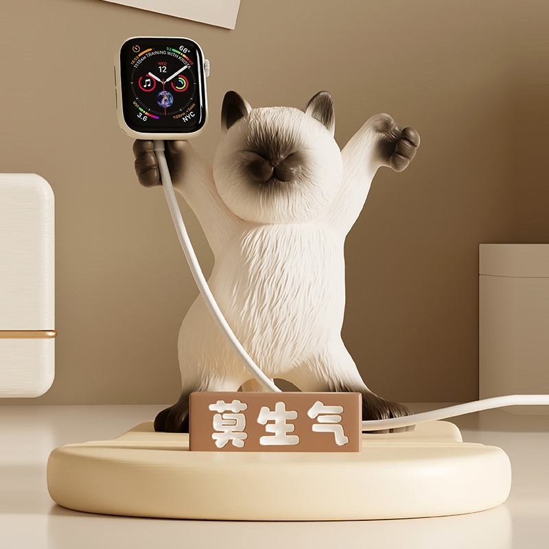 猫咪手机支架可爱办公室桌面摆件