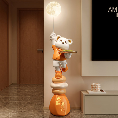 柿柿如意暴力熊摆件客厅落地大号