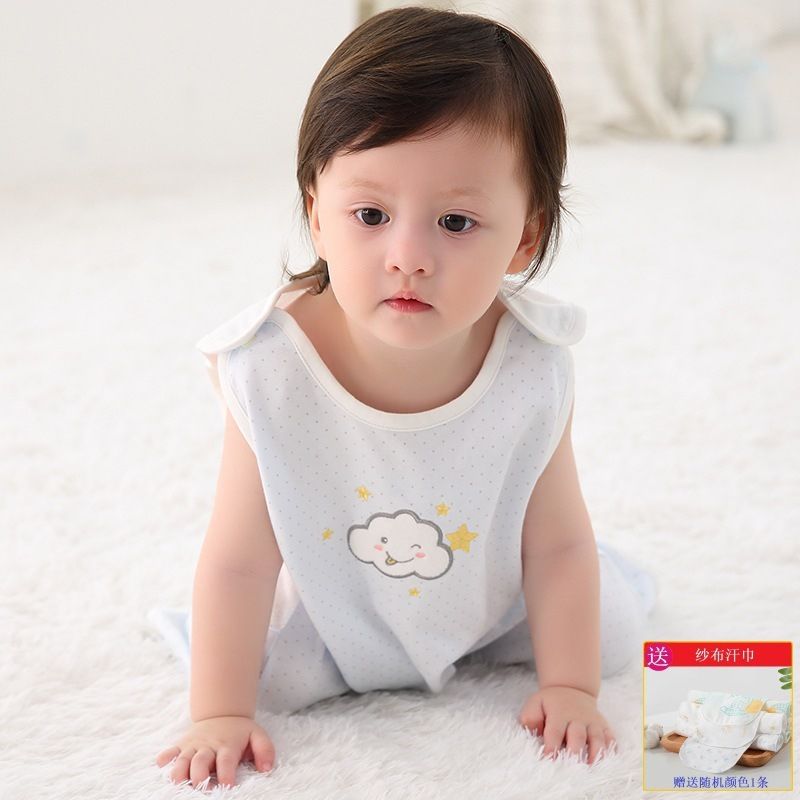 2025新款夏季透气男女睡袋婴幼儿背心儿童宝宝空调纯棉安睡