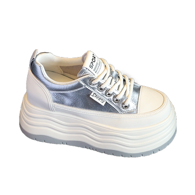 内增高8cm百搭厚底小白鞋女