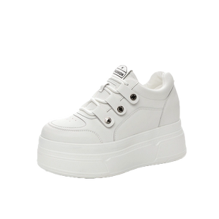 内增高9cm女鞋超厚底2026春季新款秀气爆款舒适百搭松糕小白鞋女