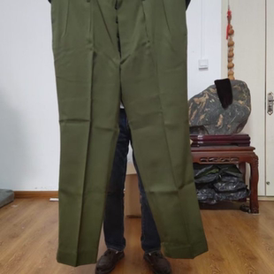 65马裤 呢裤 军绿色毛料秋冬裤 男士 呢宽松裤 原装 藏青色马裤 子 正品