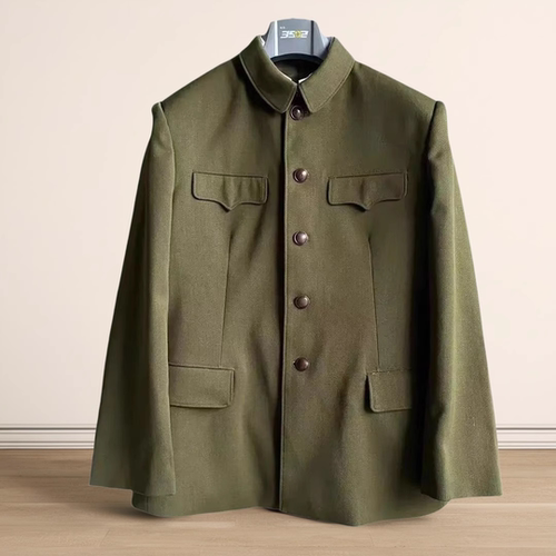 老式65马裤呢中山装中老年爸爸装