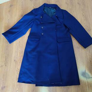 65海干款羊毛呢子大衣复刻版藏青色呢子风大衣怀旧表演礼服大衣