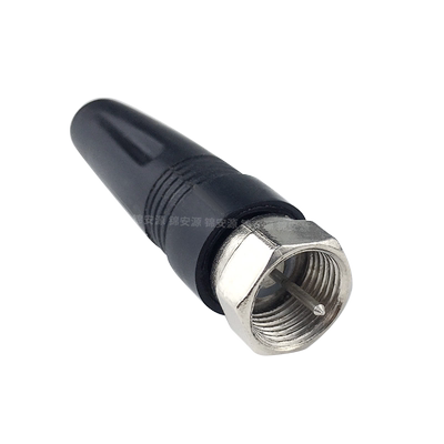 英制免焊接F公有线电视天线插头