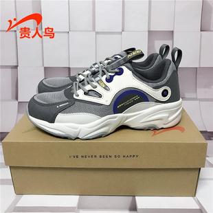 系带透气运动低帮男潮流鞋 2024春新款 F11D27 正品 贵人鸟男鞋