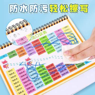 新疆包邮小学数学公式台历二三年级1一6九九99乘除法口诀图表卡片