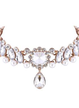 欧美明星街拍水晶项链choker女颈项链 necklace women jewelry