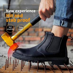 Waterproof Safety Work Shoes For Men Chelsea Steel Toe Shoes
