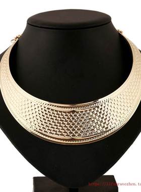choker metal necklace women jewelry 欧美女项圈朋克夸张项链