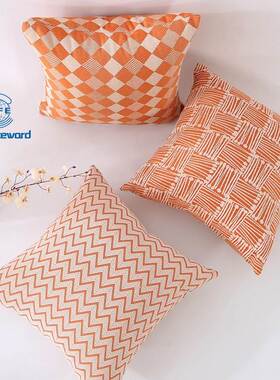 geometric linen pillowcase sofa cushion cover home decoratio