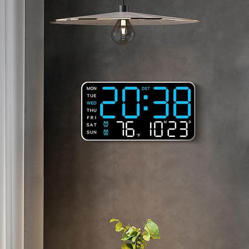 Digital Wall Clock Temperature LED Display 电子数字闹钟挂钟